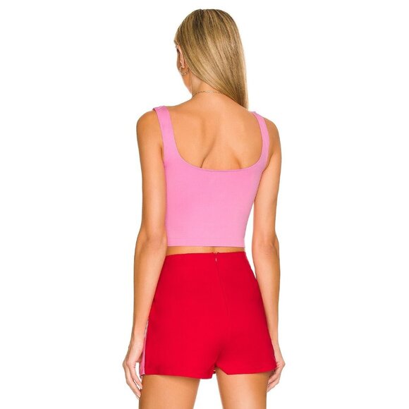 Free People Scoop Neck Crop Top Hula Hoop Pink - Picture 3 of 4